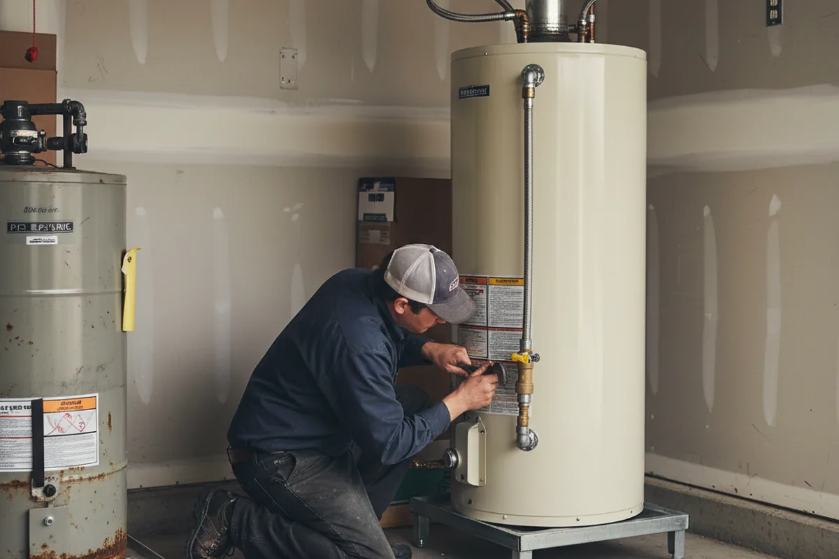 Water heater and shutoff valve replacement in Williamsville